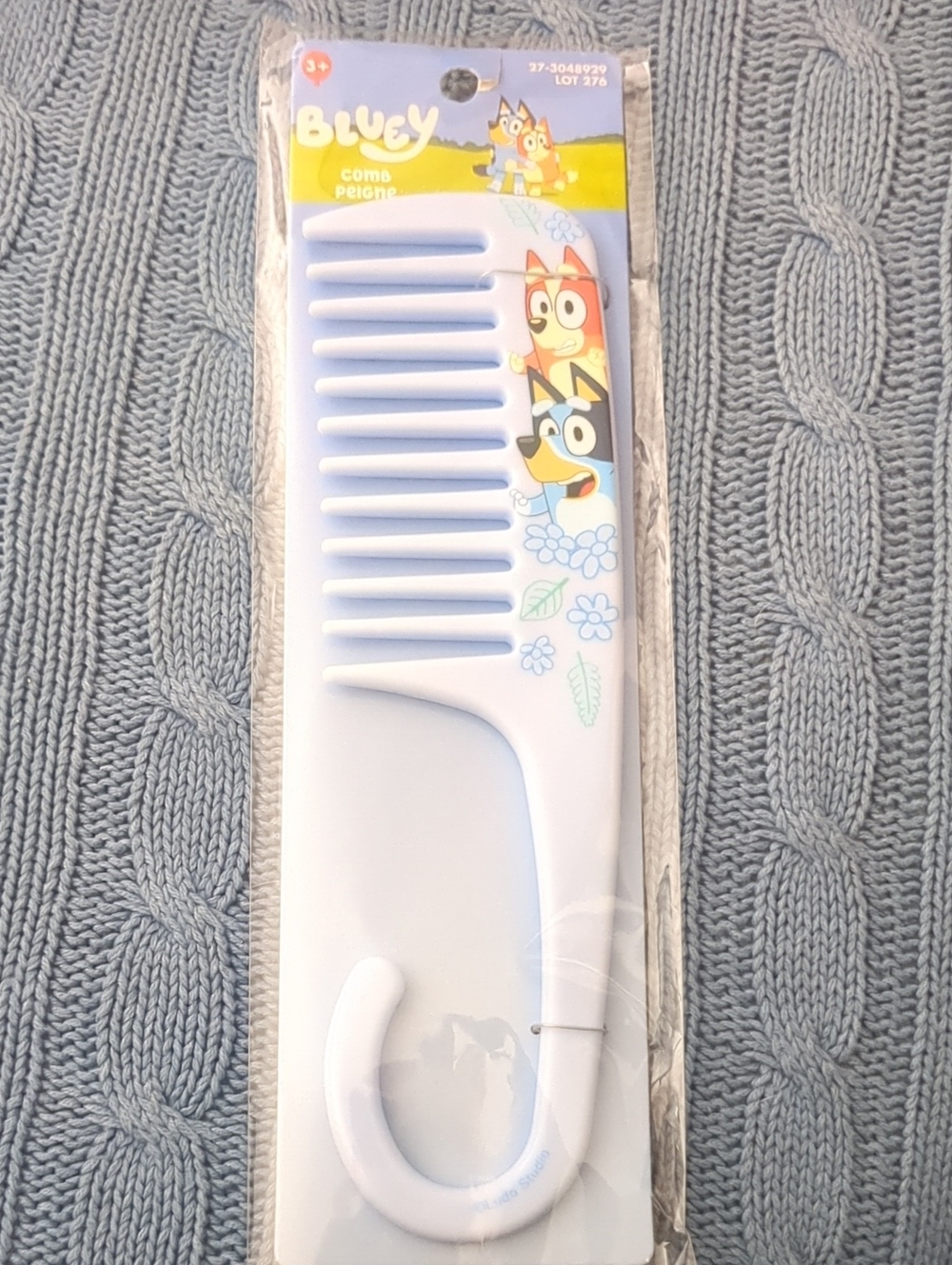 Bluey Kids Wide-Tooth Comb in Light Blue - Gentle Detangling
